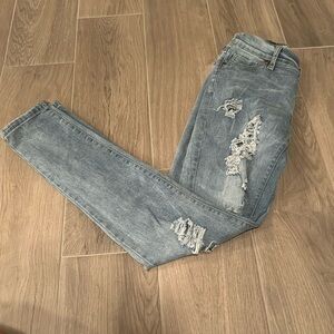 Sonikki Girls Ripped Blue Skinny Jeans Size 12